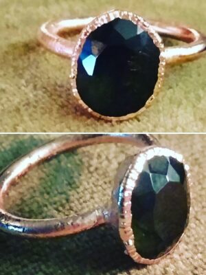 Green Amethyst Ring - Size 8.5